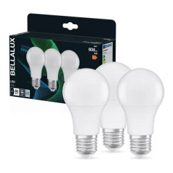 set lampadine led bellalux smerigliata cla e27 8.5w bianco caldo