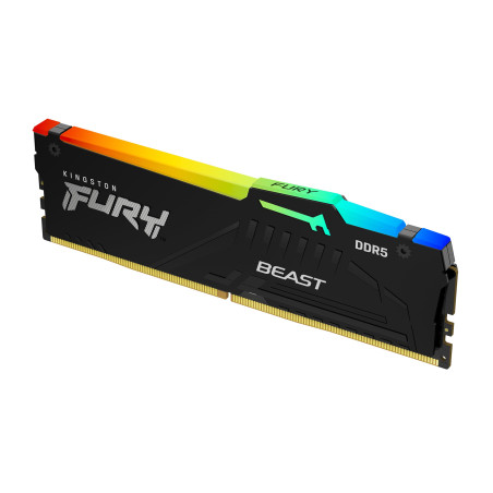 ram dimm ddr5 16gb kingston fury beast rgb 6000mhz cl30 1.35v nero