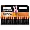 batteria monouso duracell plus alcalino mignon aa lr06 1.5v nero/oro