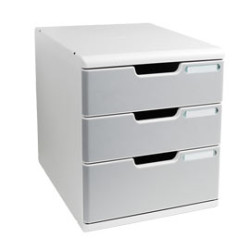 cassettiera da scrivania multiform modulo 3 cassetti a4 grigio/granito