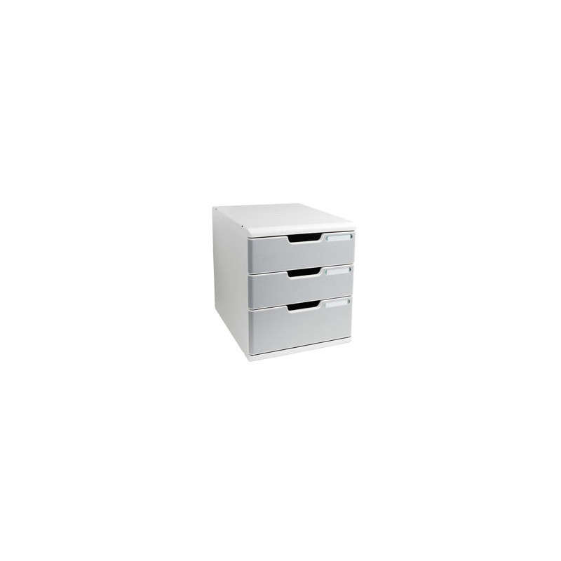 cassettiera da scrivania multiform modulo 3 cassetti a4 grigio/granito