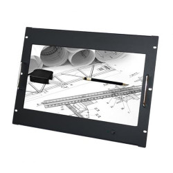 monitor per armadio rack techly 8u 18,5'' full hd nero