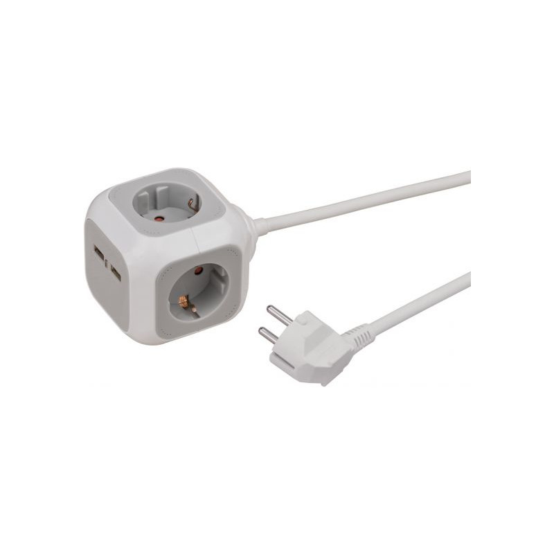 multipresa brennenstuhl cubo 4-slot + usb [1150100]