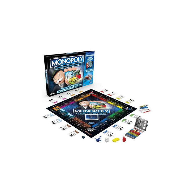 gioco di societa' hasbro monopoly super electronic banking [e8978103]