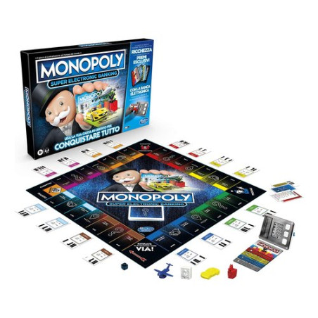 gioco di societa' hasbro monopoly super electronic banking [e8978103]