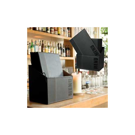 Menu-box trendy con 20 porta menu' nero [mc-box-tra4-bl]