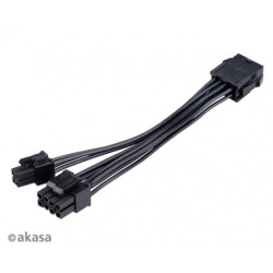cavo alimentazione akasa 8+4-pin 15cm nero [ak-cbpw22-15]