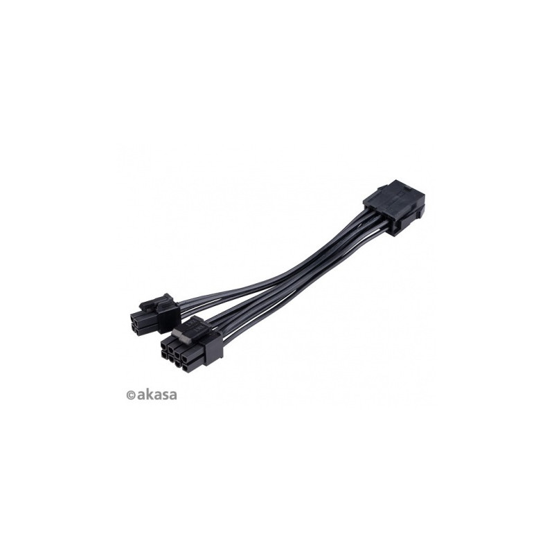 cavo alimentazione akasa 8+4-pin 15cm nero [ak-cbpw22-15]