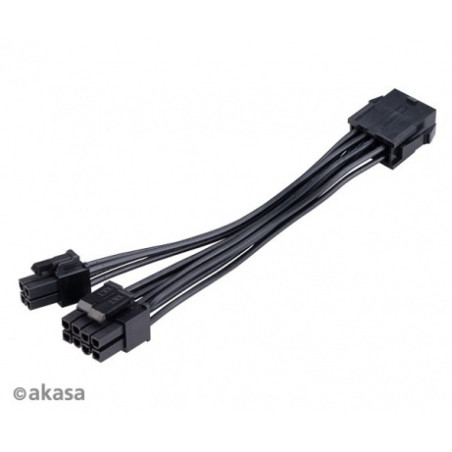 cavo alimentazione akasa 8+4-pin 15cm nero [ak-cbpw22-15]