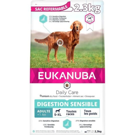 cibo per cani eukanuba daily secco con digestione sensibile12kg