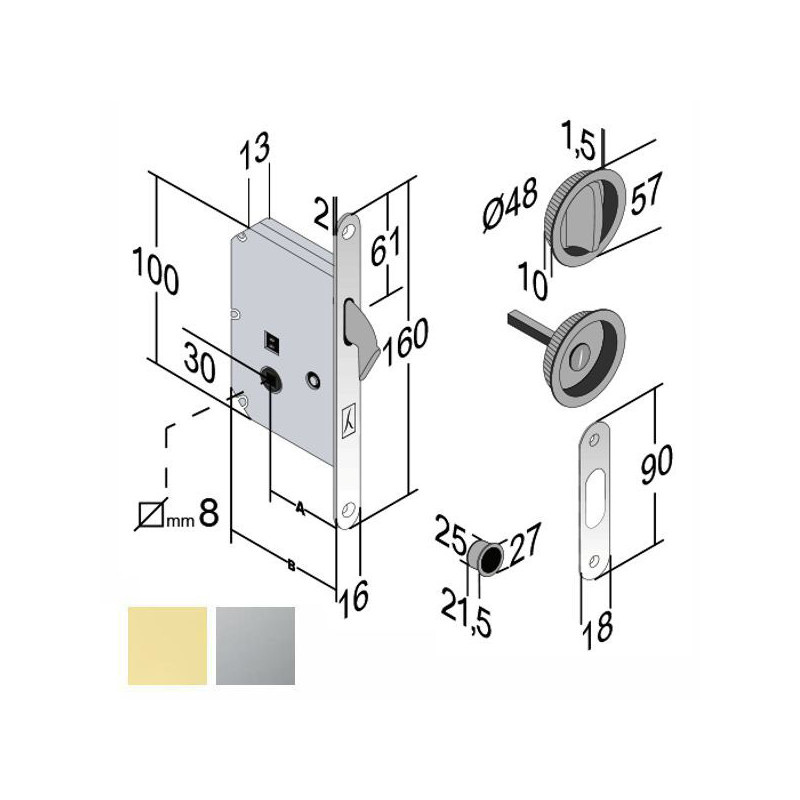 serratura bonaiti legno infilare s [4h06105087]