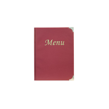 Porta menu' a5-18x25cm bordeaux in pvc basic con 4+2 buste