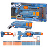 hasbro nerf elite 2.0 pistole a doppia difesa 2pz blu-arancione