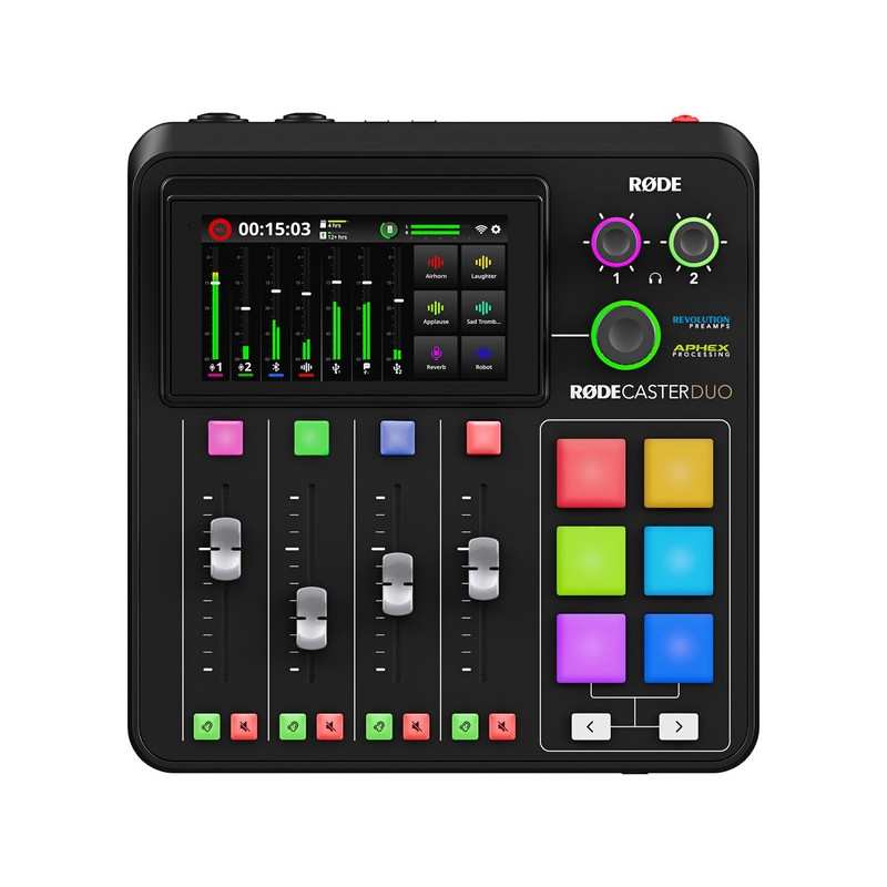 rode rodecaster duo audio production studio a 23 pulsanti nero [rcduo]