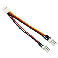 Inline cavo alimentazione 2x ventola 3pin da 1x 3pin femmina 3,5""(mainboard).