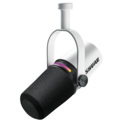 microfono shure mv7+ dinamico per podcast xlr/usb-c bianco [010-03-663]