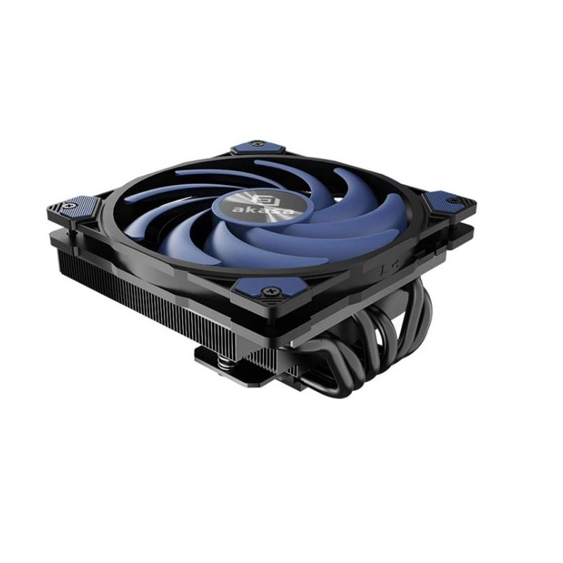 dissipatore cpu a ventola akasa alucia h6ls m2 120mm blu/nero