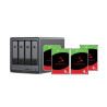 nas 4tb ugreen dx4800 plus + 4 hdd seagate ironwolf grigio [ugrsea4]