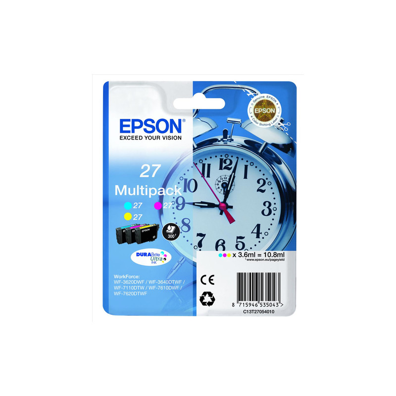 Cartuccia epson multipack t2715 - serie 27xl ciano magenta e
