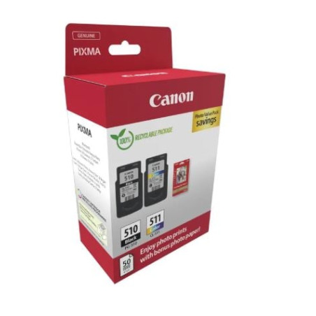 cartuccia canon pg-510/cl-511 ciano/magenta/giallo/nero [multipack]