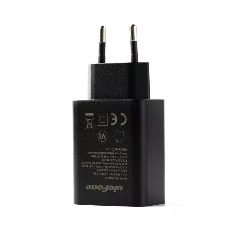 alimentatore da rete ulefone 33w nero [azulelschar33wr]