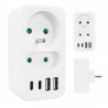 presa di corrente maclean 2 prese 2xusb a-c 20w bianco [almclagmce249fw]