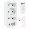 presa di corrente maclean 3 prese 2xusb a-c 20w bianco [almclagmce248fw]