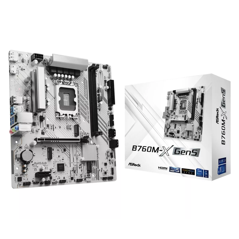 scheda madre asrock b760m-x gen5 lga1700 matx 2x ddr5 [kbasriieb760u09]