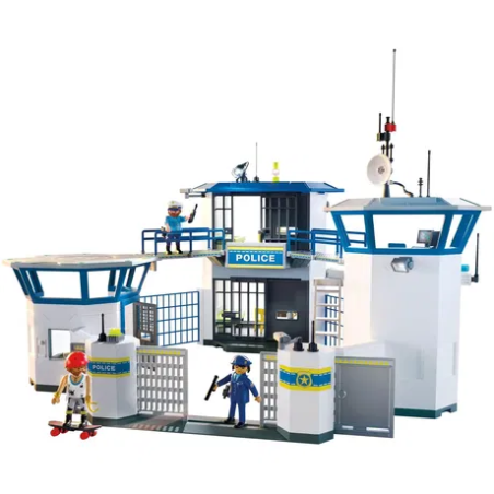set da gioco playmobil city action 71873 centrale di polizia 253pz