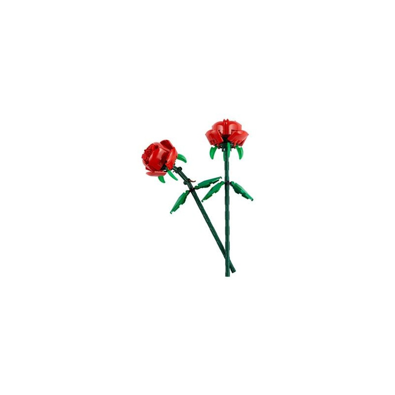 kit di costruzione lego icons 40460 rose 26cm rosso verde 120pz [40460]
