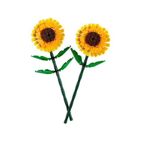 kit di costruzione lego icons 40524 girasole 25cm giallo verde 136pz
