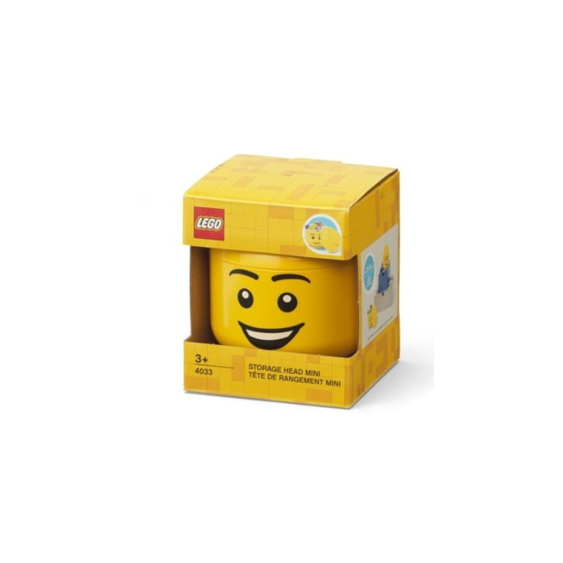 mini scatola portaoggetti lego storage head happy xs boy giallo [40330812]