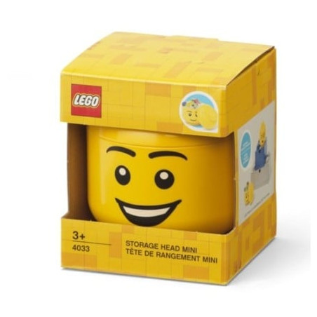 mini scatola portaoggetti lego storage head happy xs boy giallo [40330812]