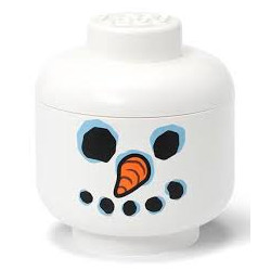 mini scatola portaoggetti lego storage head pupazzo di neve bianco