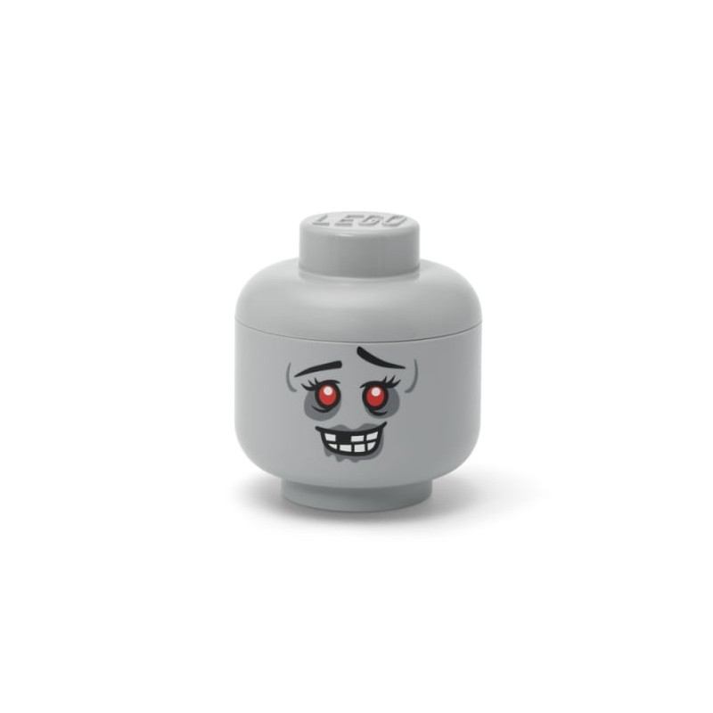 mini scatola portaoggetti lego storage head zombie grigio [40310814]