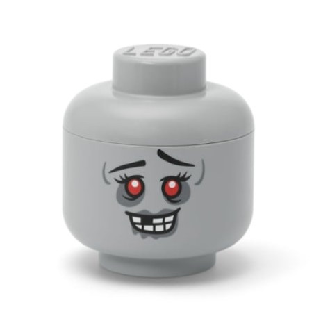 mini scatola portaoggetti lego storage head zombie grigio [40310814]