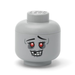 mini scatola portaoggetti lego storage head zombie grigio [40330816]