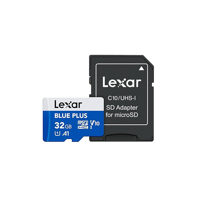 32gb scheda microsd lexar blue plus sdhc uhs-i classe 10 blu