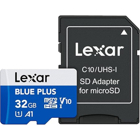 32gb scheda microsd lexar blue plus sdhc uhs-i classe 10 blu
