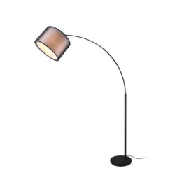 lampada da terra a led trio burton e27 10w ip20 171cm nero opaco