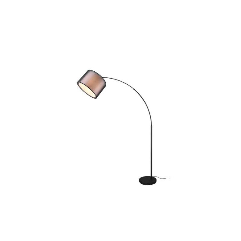 lampada da terra a led trio burton e27 10w ip20 171cm nero opaco
