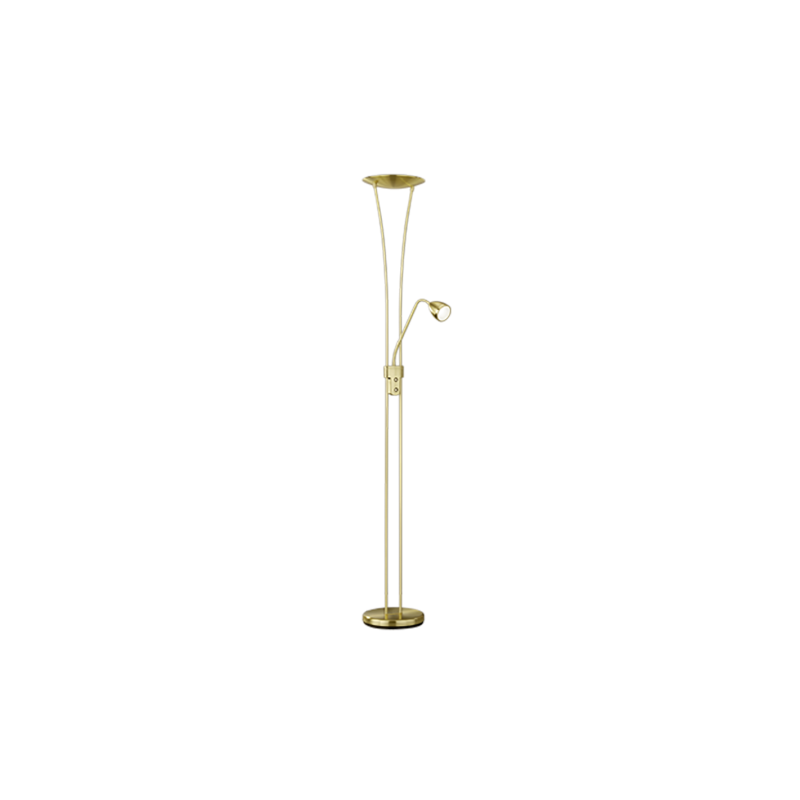 lampada da terra a led trio arizona 19w 2200lm 3000k ip20 ottone