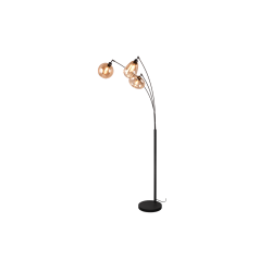 lampada da terra a led trio lumina e14 ip20 10w 200cm 3 luci vetro