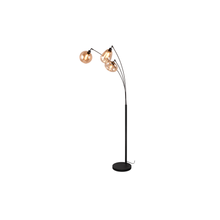 lampada da terra a led trio lumina e14 ip20 10w 200cm 3 luci vetro