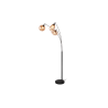 lampada da terra a led trio lumina e14 ip20 10w 200cm 3 luci vetro