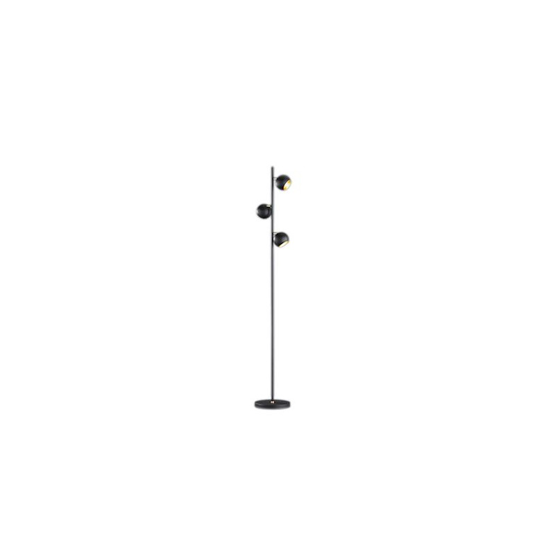 lampada da terra a led trio dakota g9 ip20 28w 155cm 3 faretti nero