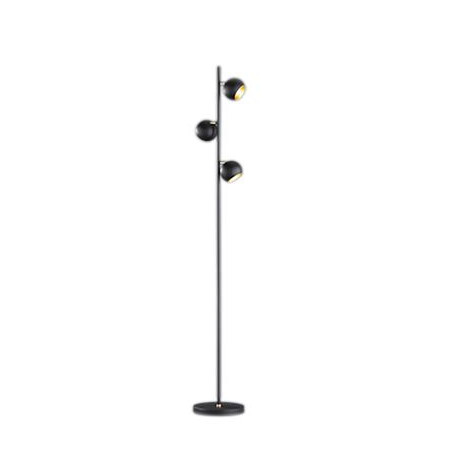 lampada da terra a led trio dakota g9 ip20 28w 155cm 3 faretti nero