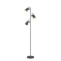 lampada da terra a led 3xe14 40w ip20 160cm nero opaco/oro [408800332]