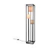 lampada da terra a led trio ross 3xe27 25w ip20 153cm nero opaco/beige