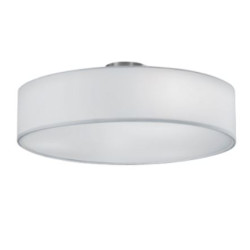 plafoniera a led trio hotel 3xe27 ip20 60w bianco/nichel opaco [603900301]